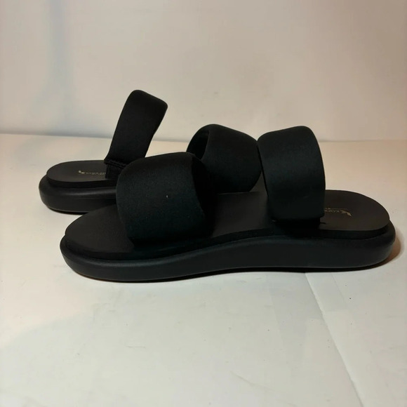 Koolaburra by UGG Slide Sandals Alane Women’s Size 7 Shoes Black 1138423 Cushion - Picture 3 of 9